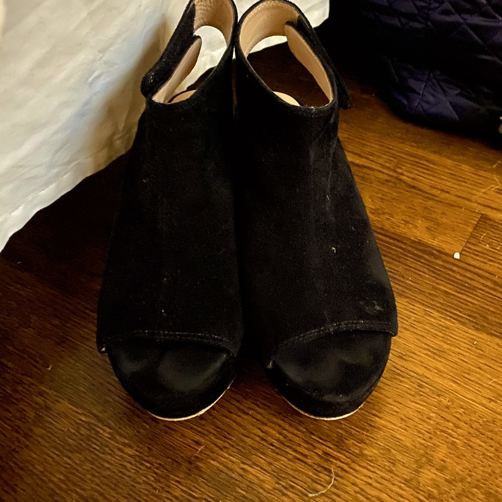 Suede wedges